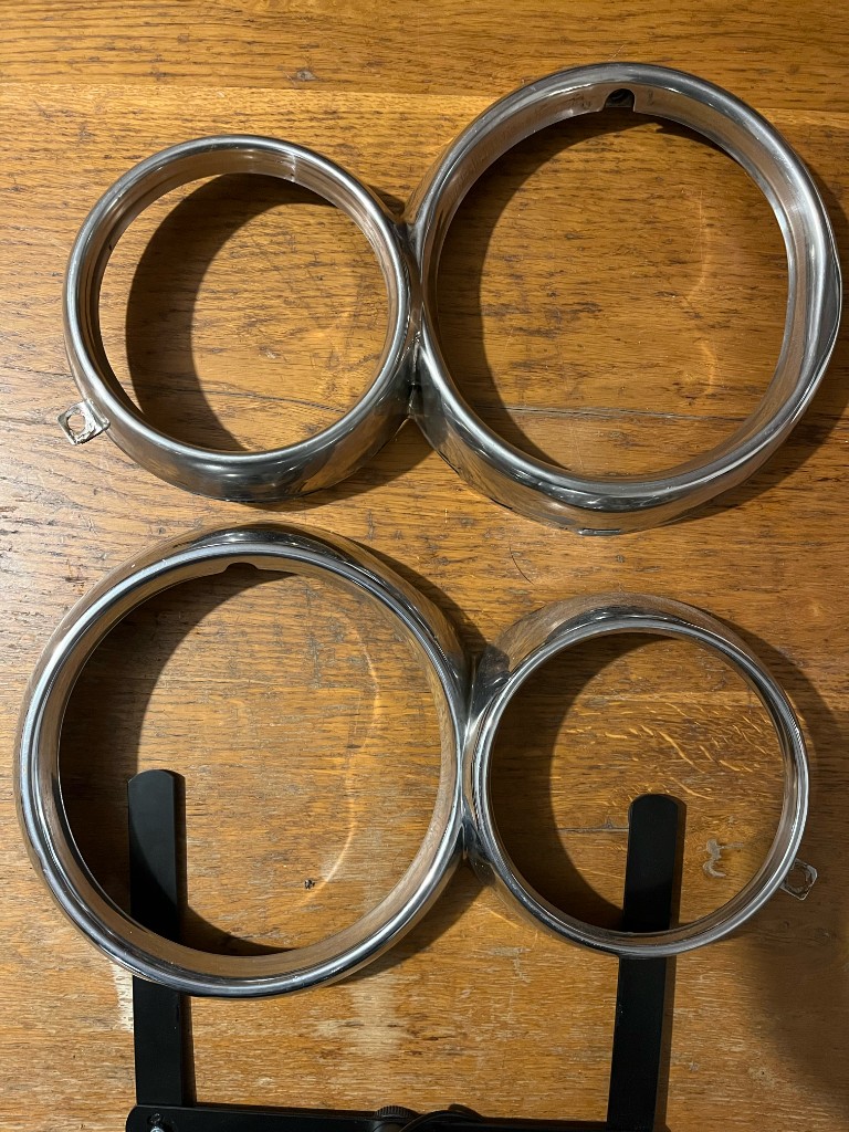 Cornici fari cromate - set completo